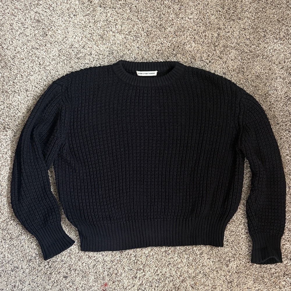 Men’s Crewneck Cotton Knit Sweater - Every Other Thursday - Picture 3 of 6